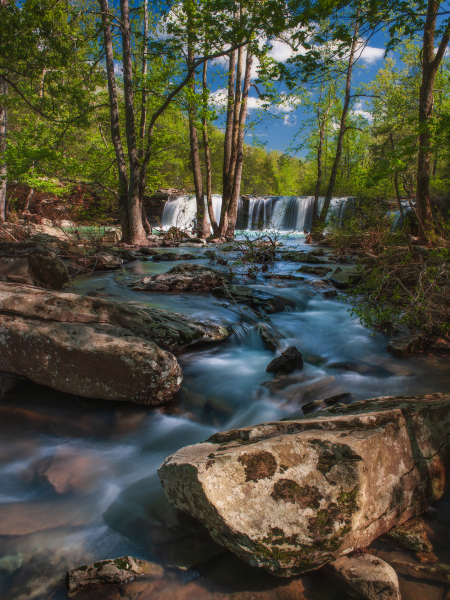 25 Late Springtime High Water At Falling Water Falls - Professional 2020 Stone Bank 2 photography by Paul Caldwell