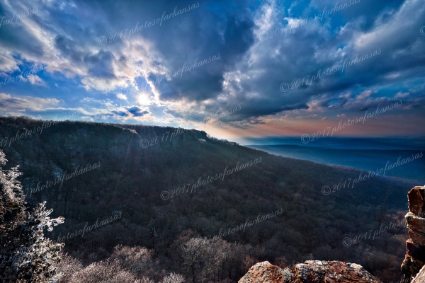 04 Sunset Over Cameron Bluff On Mt Magazine - Professional Arkansas Ouachita Gallery No 1 photography by Paul Caldwell