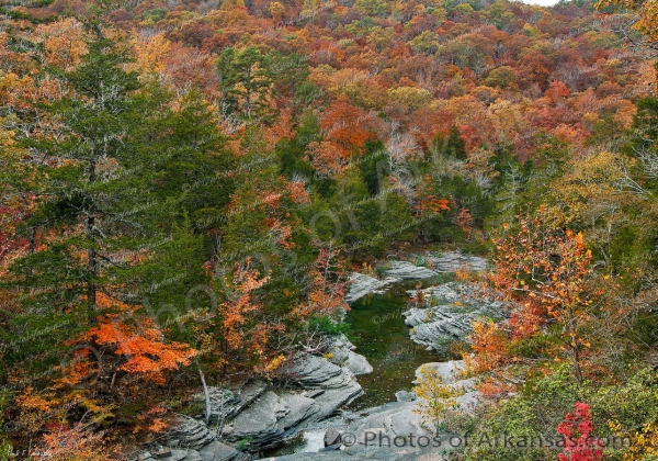 08 Fall Vista Of Falling Water Creek - Professional Arkansas Ozark Gallery No 1 photography by Paul Caldwell