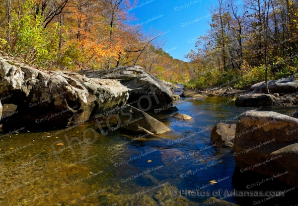 11 Fall Colors Along Richland Creek - Professional Arkansas Ozark Gallery No 1 photography by Paul Caldwell
