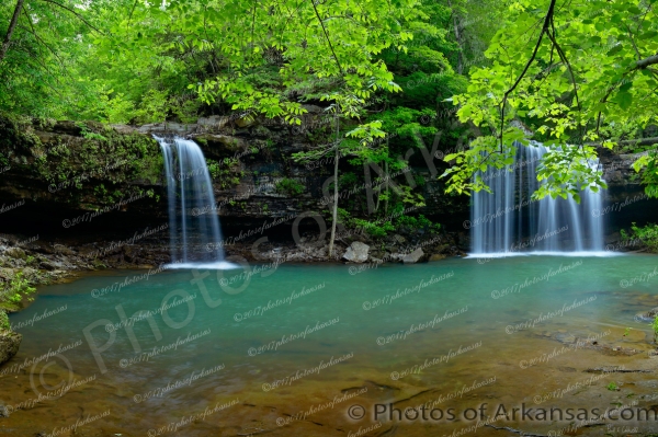 30 Twin Falls Of Big And Long Devils Creeks - Professional Arkansas Ozark Gallery No 1 photography by Paul Caldwell