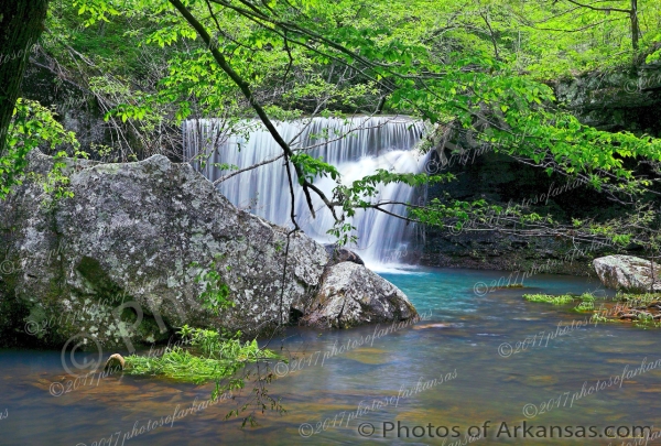 27 Upper Waterfall On Big Devils Creek In Newton County - Professional Arkansas Ozark Gallery No 2 photography by Paul Caldwell