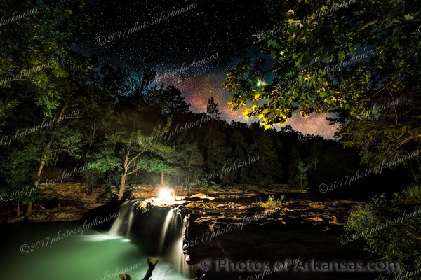 01.11 Nighttime Skies Over Falling Water Creek - Professional Arkansas Ozark Gallery No 3 photography by Paul Caldwell