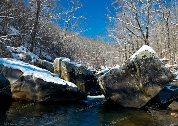 11 Snowfall On Richland Creek - Professional Arkansas Ozark Gallery No 3 photography by Paul Caldwell