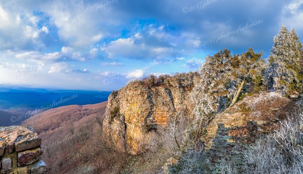 02 Clearing Winter Storm Over Cameron Bluff On Mt Magazine - Professional Arkansas River Valley Gallery No 1 photography by Paul Caldwell