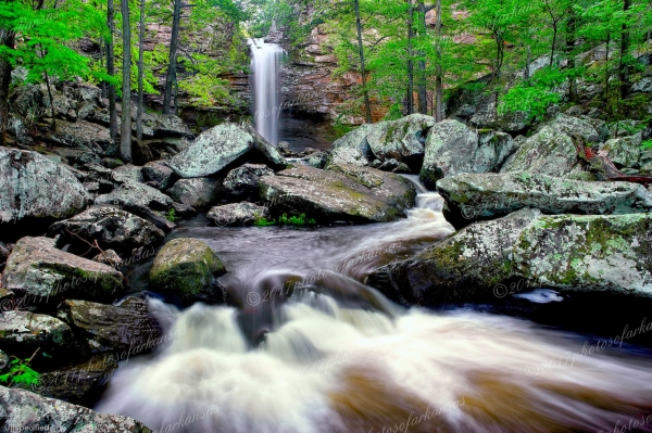 04 Cedar Falls Summertime View - Professional Arkansas River Valley Gallery No 1 photography by Paul Caldwell