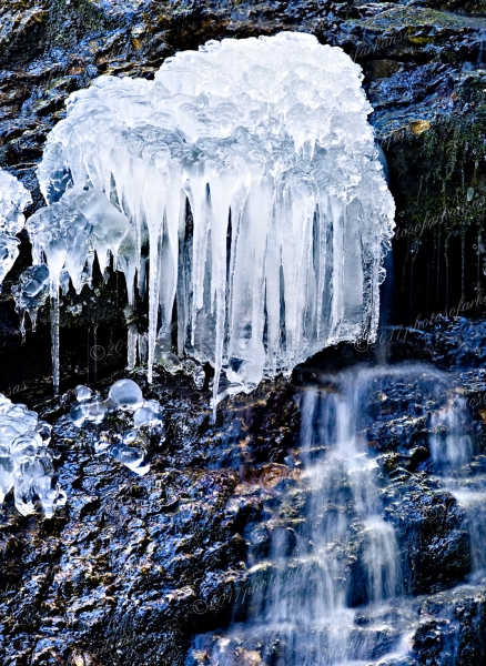 19 Ice Formaiton In Lost Valley - Professional Natural Abstracts Gallery No 2 photography by Paul Caldwell