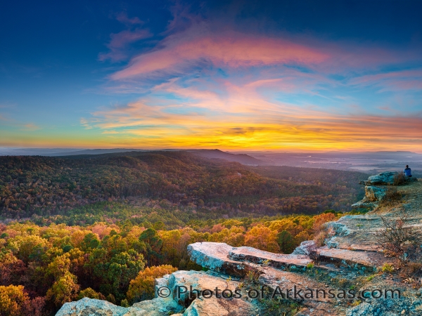 22 Sunset Afterglow From The Summit Of Petit Jean Mountain - Professional New Photography 2023 photography by Paul Caldwell