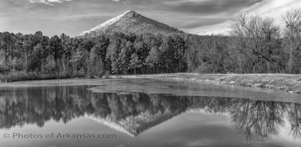 25 Snowy Reflections At Pinnacle Mountain State Park - Professional New Photography 2023 photography by Paul Caldwell