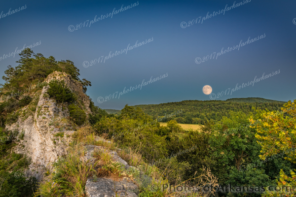 12 Full Moon Rising Over The Narrows On The Buffalo River - Professional New Photography 2026 photography by Paul Caldwell