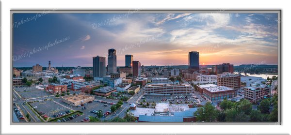 02.3 Sunset Over Downtown Little Rock - Professional Panoramas Of Arkansas photography by Paul Caldwell