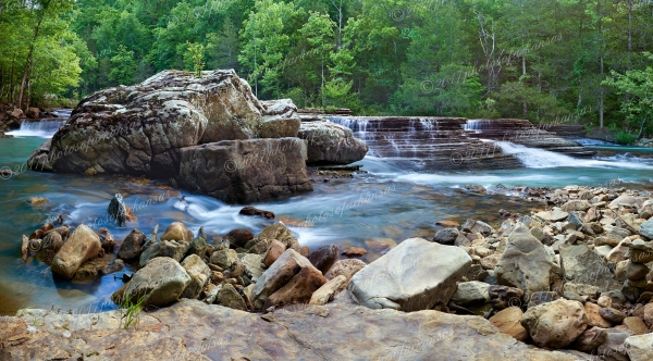 22 Late May Afteroon At 6 Finger Fall In Newton County - Professional Panoramas Of Arkansas photography by Paul Caldwell