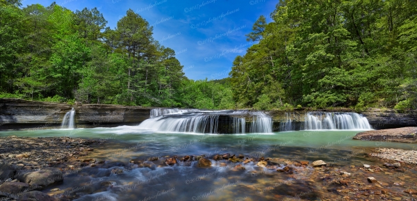 28 Haw Creek Falls In Late May - Professional Panoramas Of Arkansas photography by Paul Caldwell