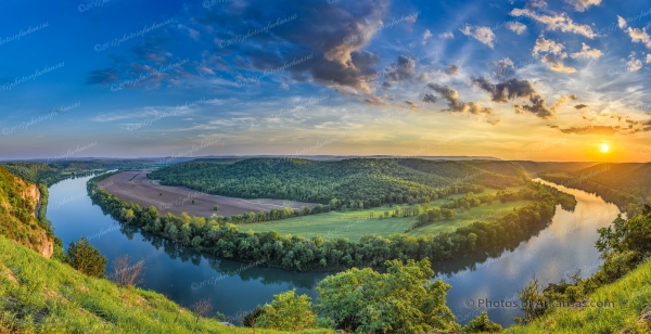 29 Sunset Over The White River At Painters Bluff - Professional Panoramas Of Arkansas photography by Paul Caldwell