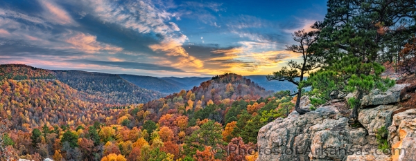 31 Sunset Skies Over Sams Throne In The Arkansas Ozarks - Professional Panoramas Of Arkansas photography by Paul Caldwell