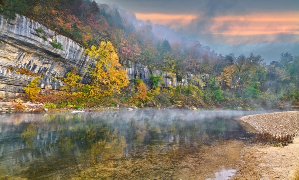 24 Morning Scene Buffalo Point - Professional Stone Bank New Hq photography by Paul Caldwell
