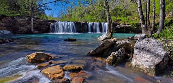 54 Springtime At Falling Water Falls - Professional Stone Bank New Hq photography by Paul Caldwell