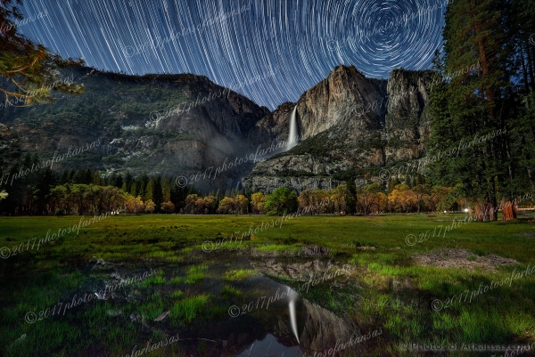 No02 Yosemite Falls At Midnight In May - Professional The Western States photography by Paul Caldwell