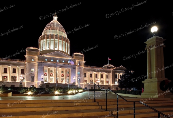04 Arkansas Capitol Building With Christmas Lights - Professional Views Of Little Rock photography by Paul Caldwell
