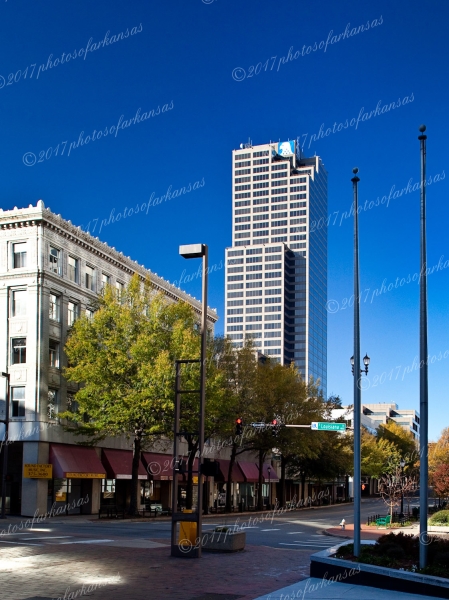 12 Downtown Little Rock Street Scene Featuring The Metropolitan National Bank Building - Professional Views Of Little Rock photography by Paul Caldwell