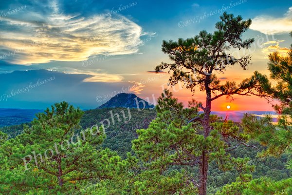 02.2 Summertime Sunset Over Pinnacle Mountain - Professional Views Of Pinnacle Mountain photography by Paul Caldwell