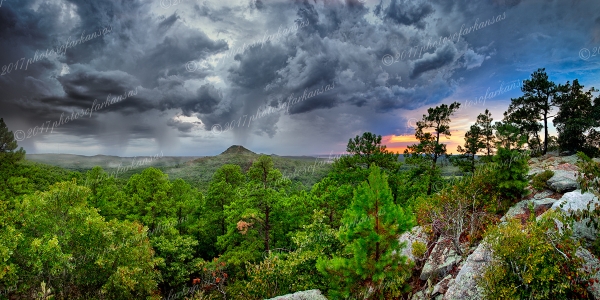 13 Approaching Summer Storm Over Pinnacle Mountain In Western Pulaski County - Professional Views Of Pinnacle Mountain photography by Paul Caldwell