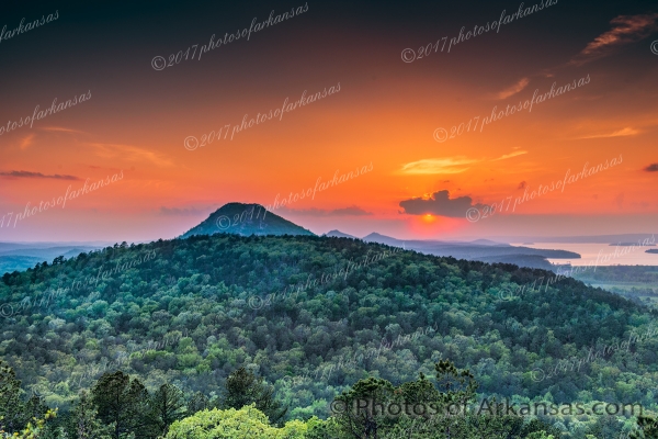 15 Springtime Sunset Over Pinnacle Mountain State Park - Professional Views Of Pinnacle Mountain photography by Paul Caldwell