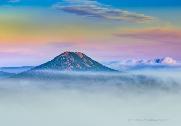 21 Sunrise And Fog Pinnacle Mountain - Professional Views Of Pinnacle Mountain photography by Paul Caldwell