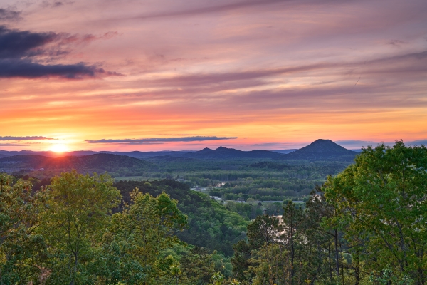 25 April Sunset Over Pinnacle Mountain - Professional Views Of Pinnacle Mountain photography by Paul Caldwell